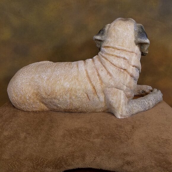 Dog Large Figurine - Mastiff Style - Older Resin - Picture 5 of 13